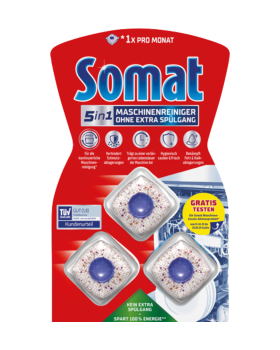 Somat 5in1 Maschinenreiniger ­Tabs, ohne extra Spuelgang, 57g